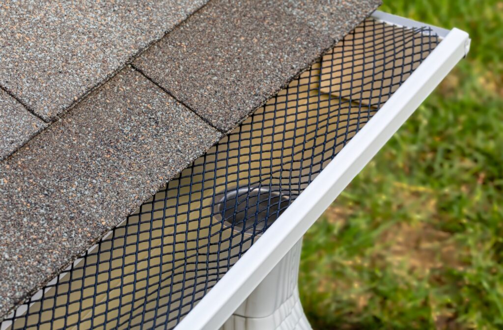 lattice style gutter guard on a clean eave.