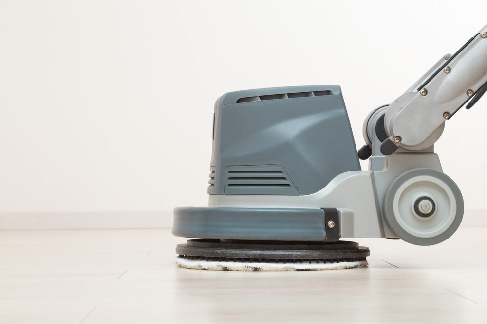 Professional disc machine for floor stripping and waxing.